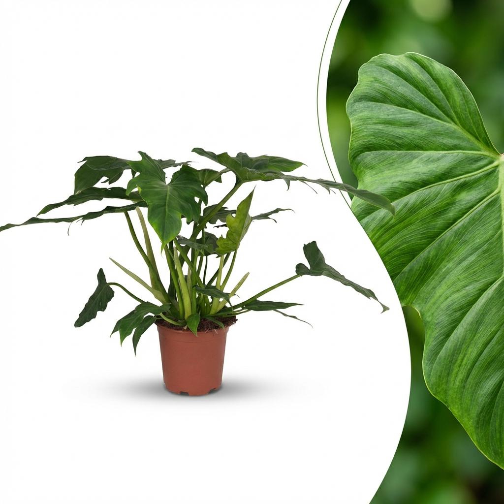 Philodendron Lacerum, detail van het blad