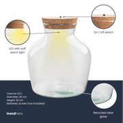 Terrarium fles met verlichting - Little Joe