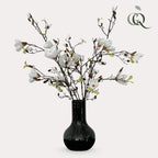 Kunstbloemen Solo - Crème - Magnolia Branches - x 4, kenmerkend blad