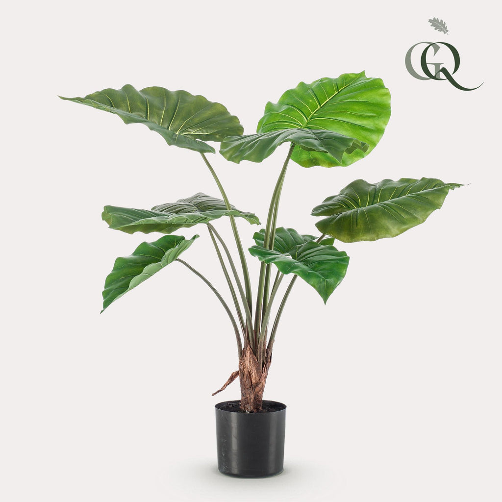 Kunstplant Alocasia, olifantsoor met pijlvormig blad, 70 cm, kenmerkend blad