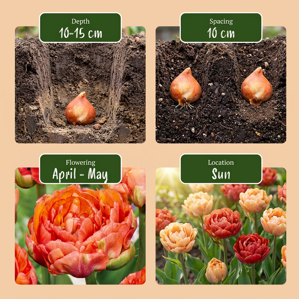 Gevulde tulp 'Gudoshnik Double' bloembollen, foto 4