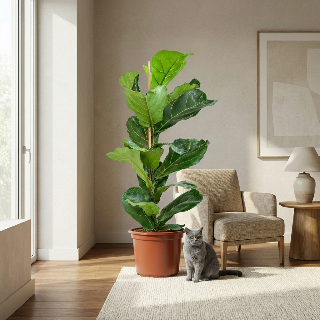 Vioolbladplant, plant in pot