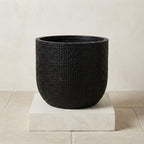 Detailfoto van Capi Nature Skin bolvormige pot, antraciet, Ø24 cm, H21 cm