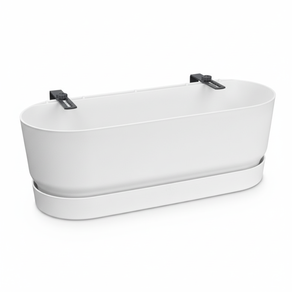 Detailfoto van Elho Pot Greenville Easy Balcony D25cm - Wit
