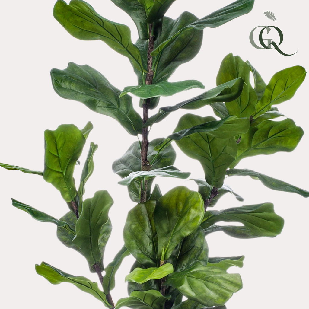 kunstplant - Ficus Lyrata  - Tabaksplant, detail van het blad