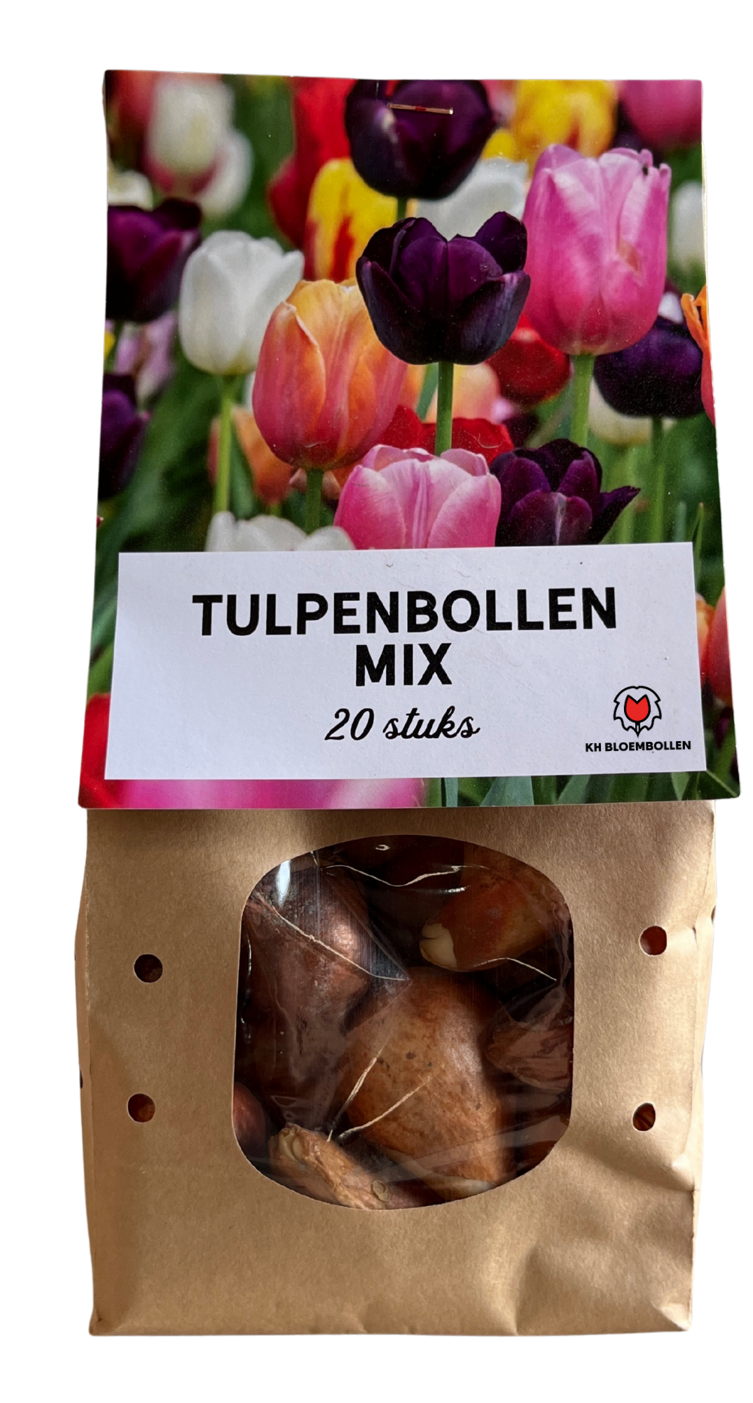 Detailfoto van Tulpenbollen mix, kleurrijke tulpenmix, 20 stuks