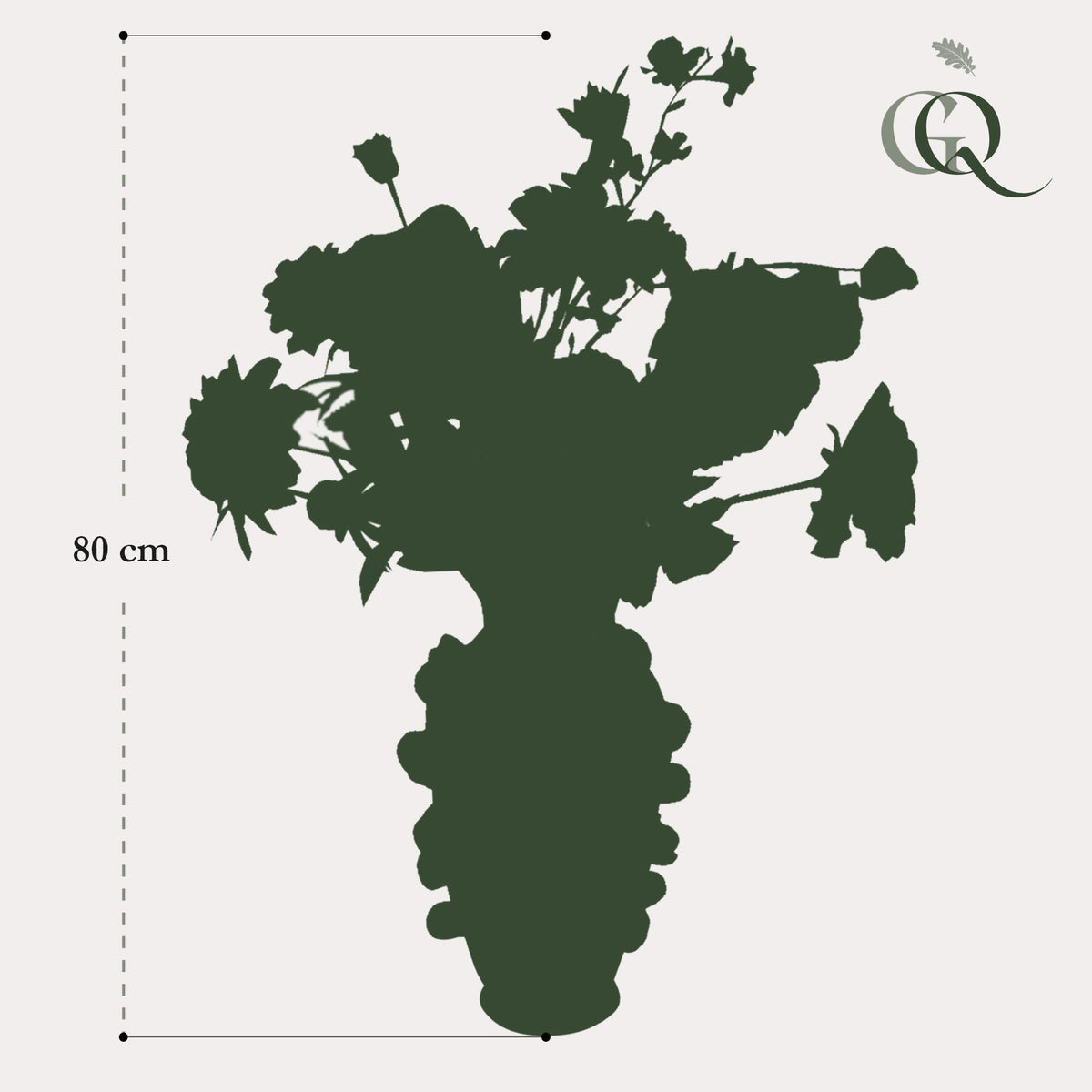 Kunstbloemen - Boeket L - Orange Summer, kenmerkend blad