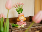 Vaas Meisje aardbei - Roze Aardewerk pot, groeiwijze van de plant
