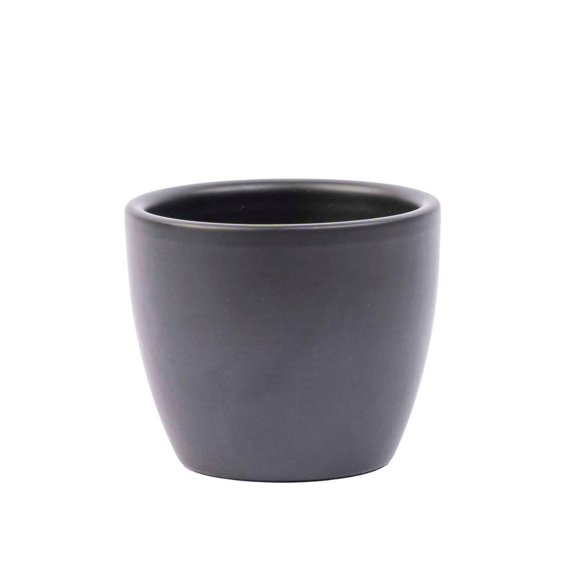 Pot Boule Antraciet mat, plant in pot