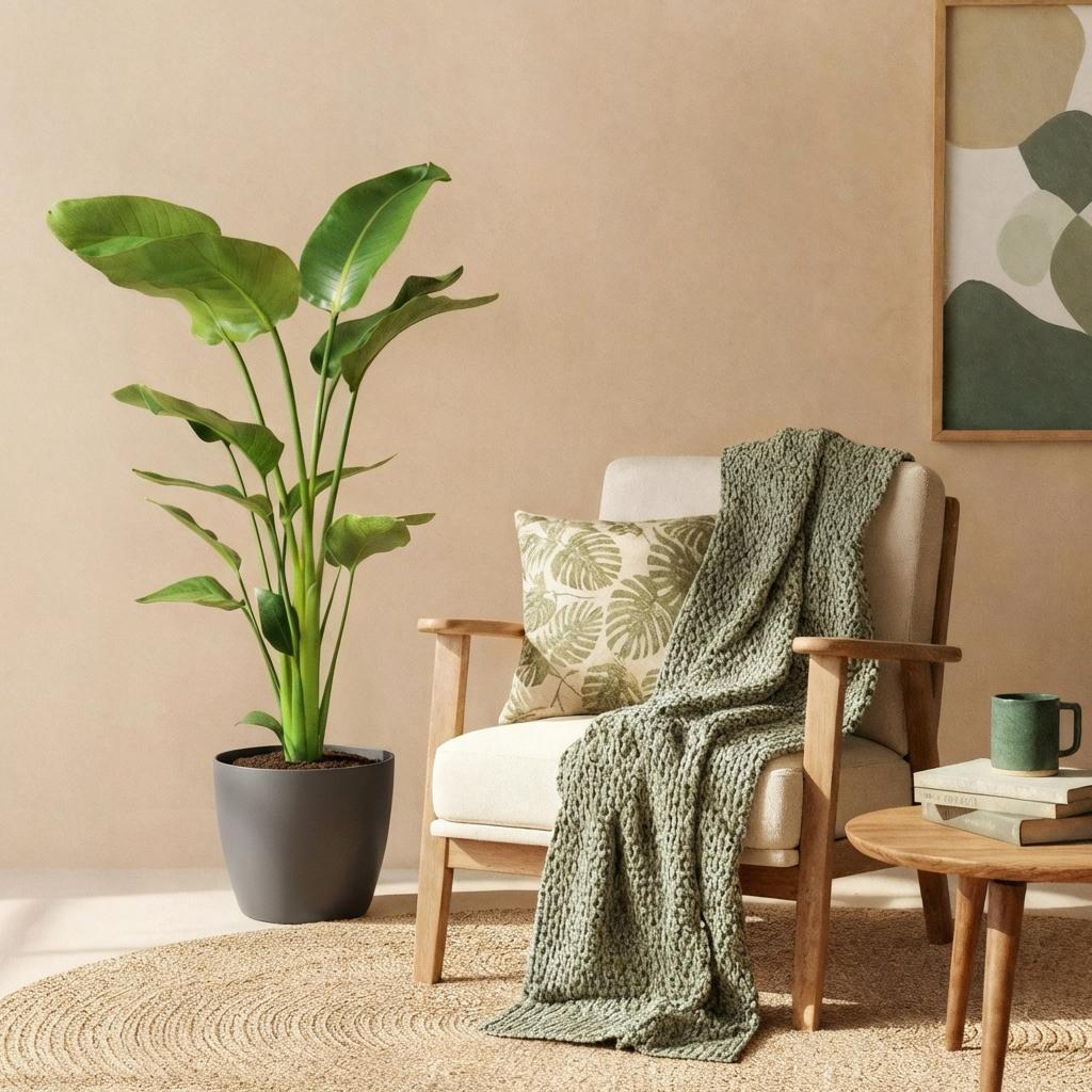 Strelitzia Nicolai, plant in pot