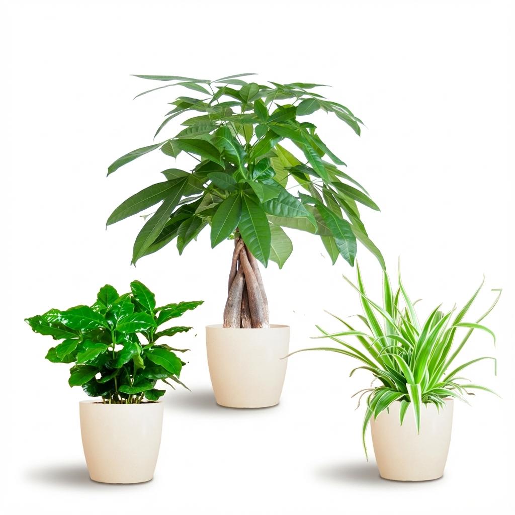 Diervriendelijke Plantenbox - klein - met witte pot, detail van het blad