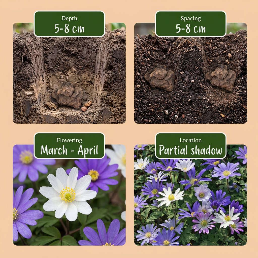 Griekse anemoon Anemone blanda mix bloembollen, foto 4
