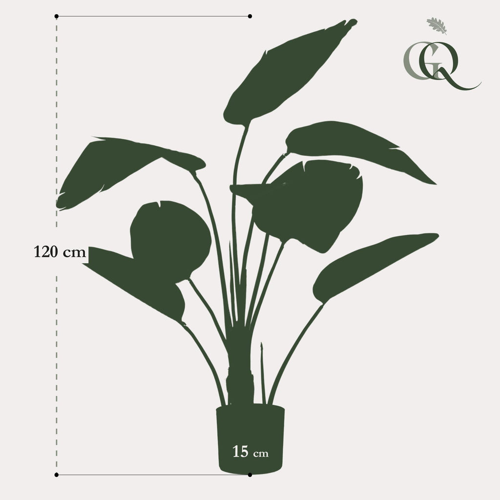 kunstplant - Strelitzia nicolai - Paradijsvogelbloem, kenmerkend blad