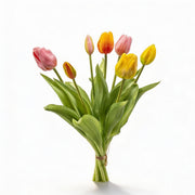 Kunsttulpen boeket Real Touch, vrolijke mix, 42 cm, 7 stelen