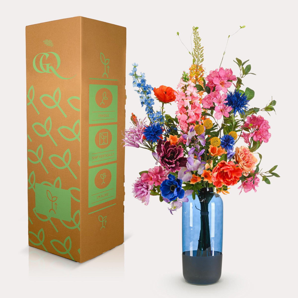 Kunstbloemen -Boeket XL- Luxury Glam, groene bladeren