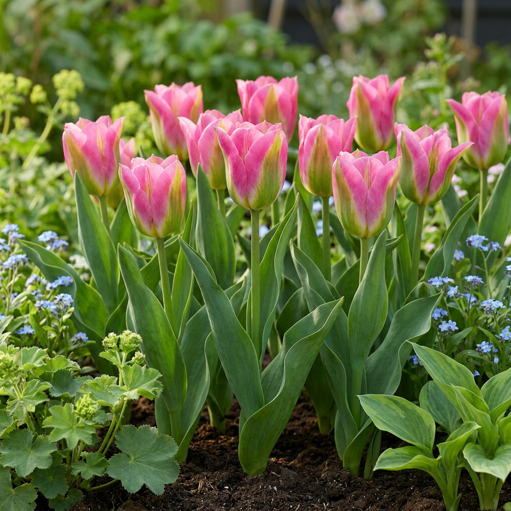 Tulp 'Striped Crown' bloembollen, gestreept, foto 2