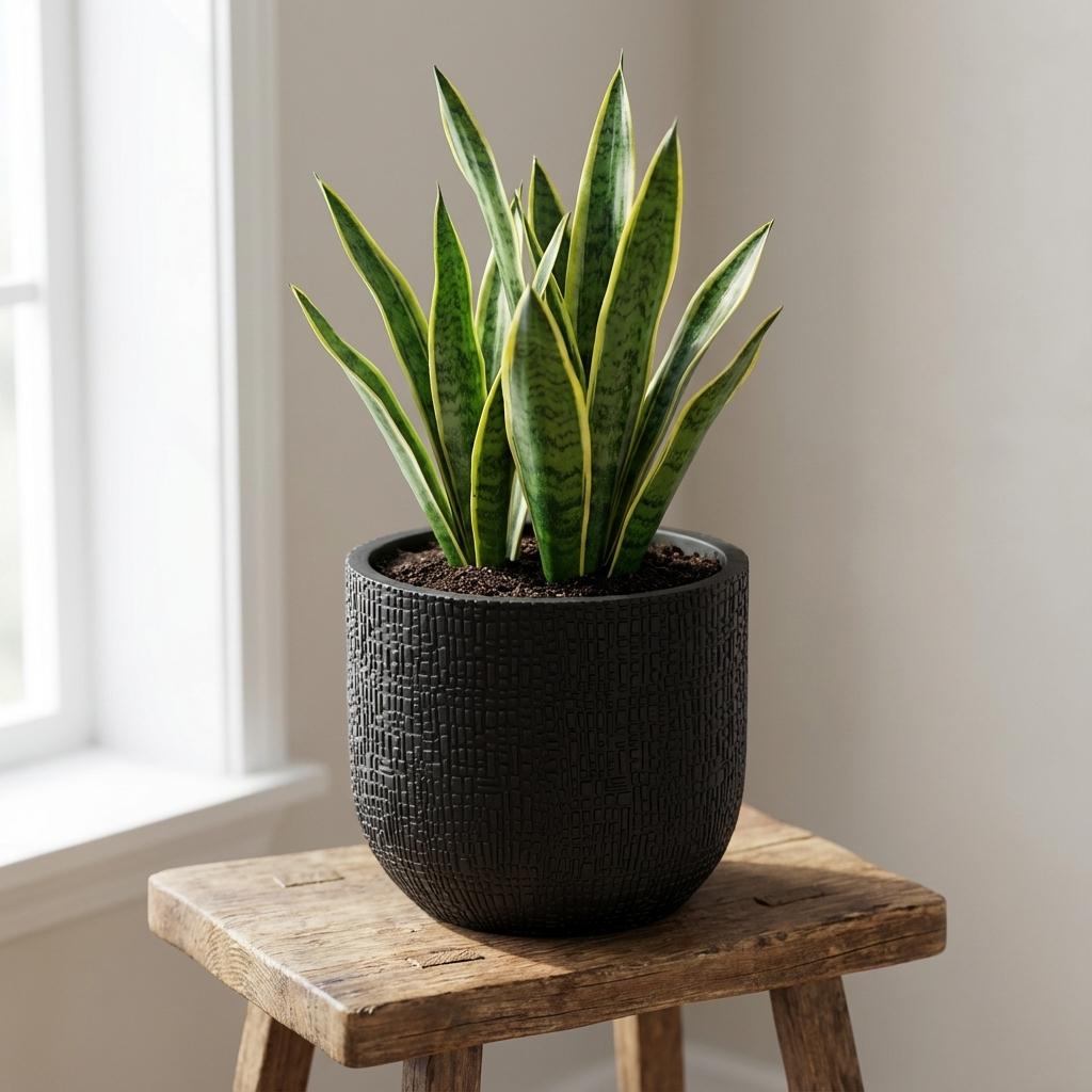 Detailfoto van Capi Nature Skin bolvormige pot, antraciet, Ø14 cm, H13 cm