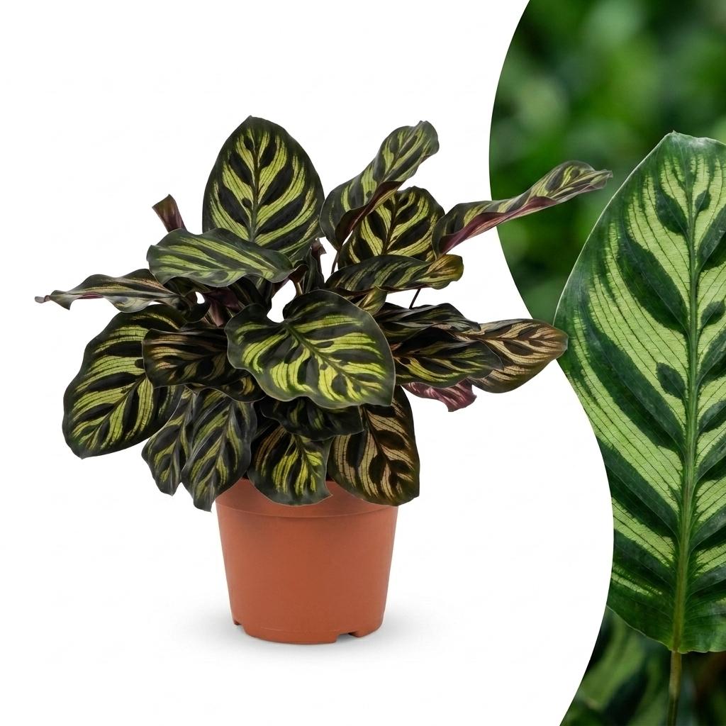 Calathea Makoyana - Pauwenplant, plant in pot
