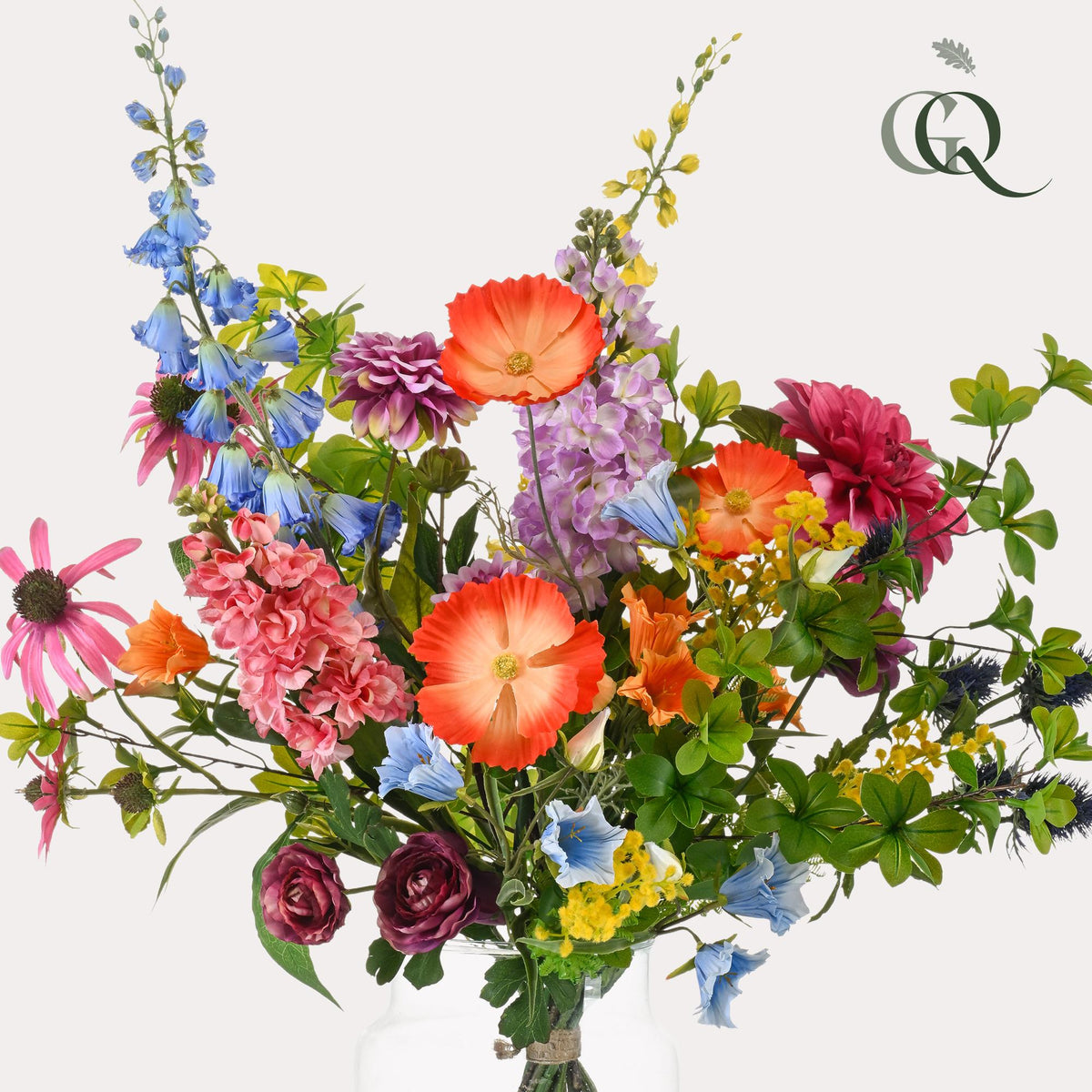 Kunstbloemen - Boeket XL -  Electric Love, detail van het blad