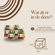Vogelbuffet | Vogelvoer Picknick mix Set van 4 | 4x 300gr