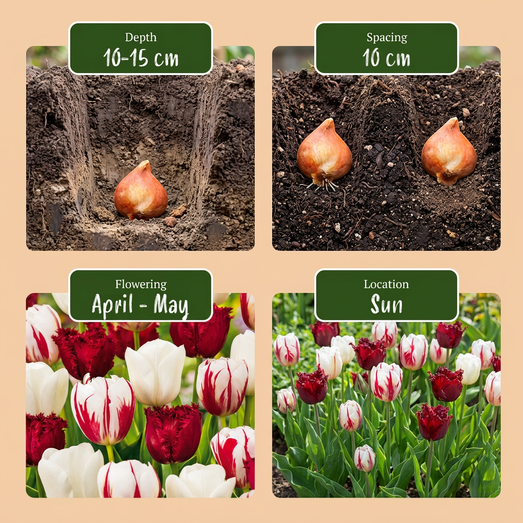 Tulp 'Dutch Design' bloembollen, roze-wit, foto 4