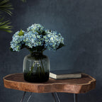 Kunstbloemen Solo - blauw - hortensia - x 8, detail van het blad