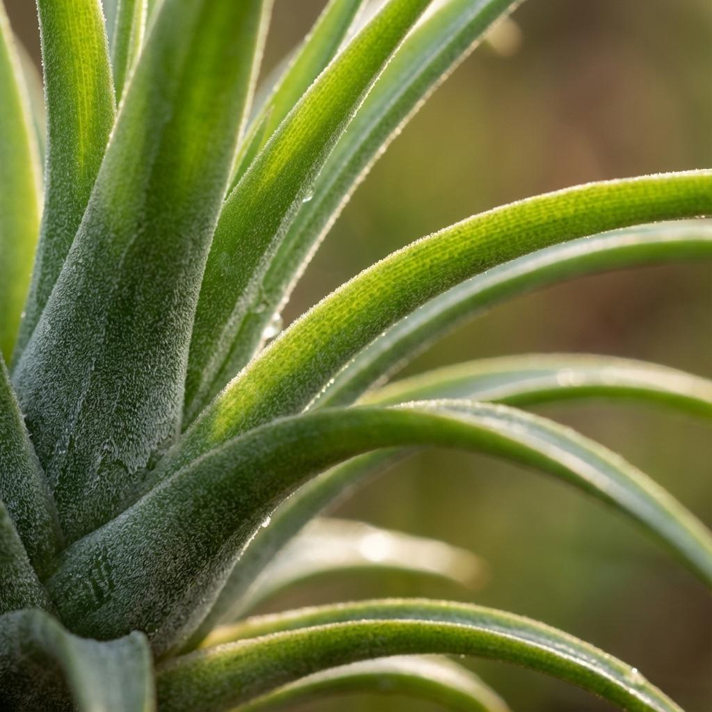 Tillandsia Luchtplant in Decor, groene bladeren