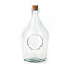 Open terrariumfles van glas met kurk, 3 liter