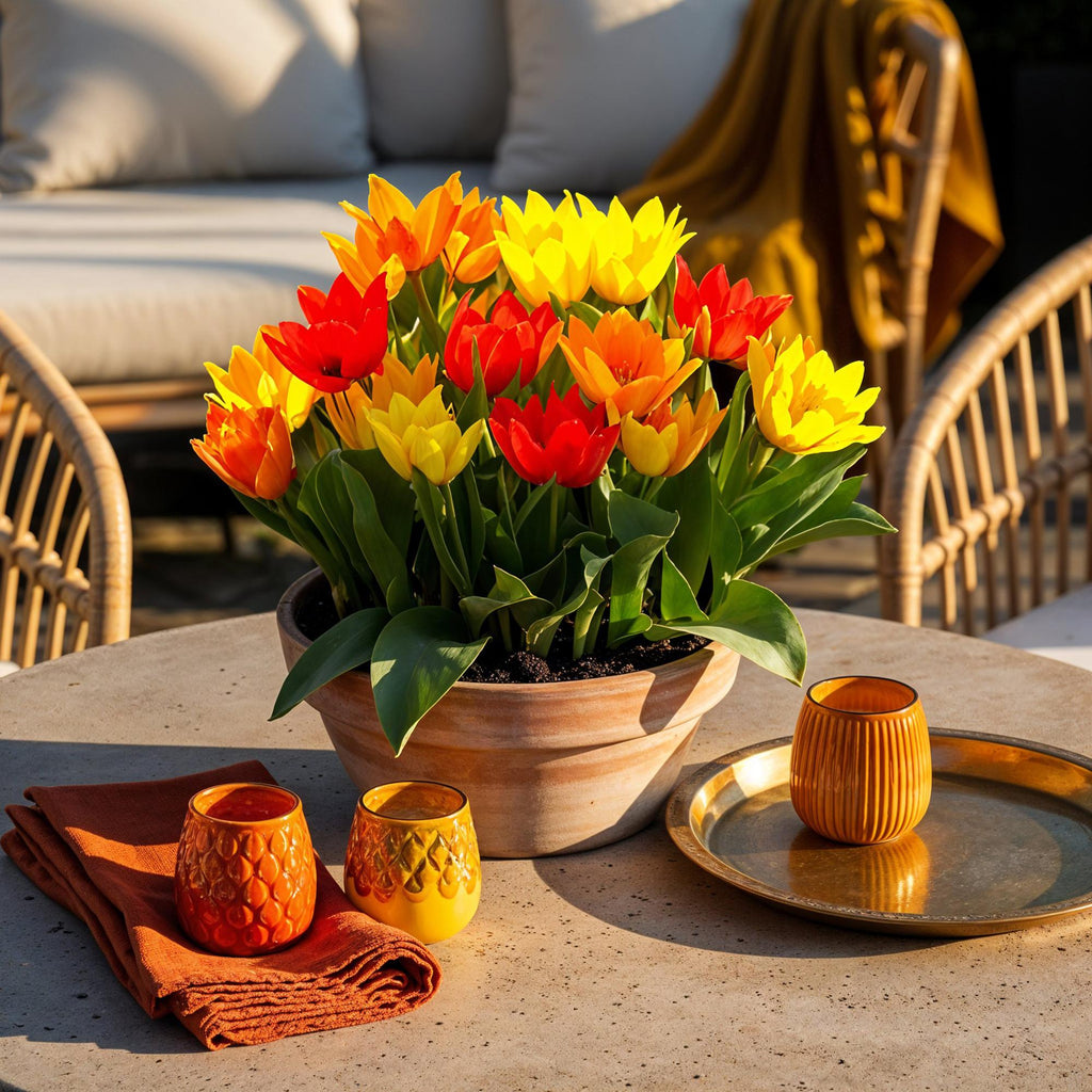 Tulp Praestans mix, plant in pot