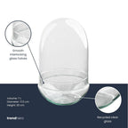 Terrarium fles tweedelig - Egg XL, kenmerkend blad