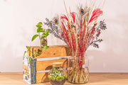 Droogbloemen boeket - Red & Gold - Droogboeket