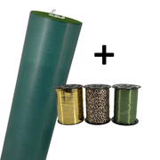 Cadeau-inpakservice met inpakpapier en decoratief lint
