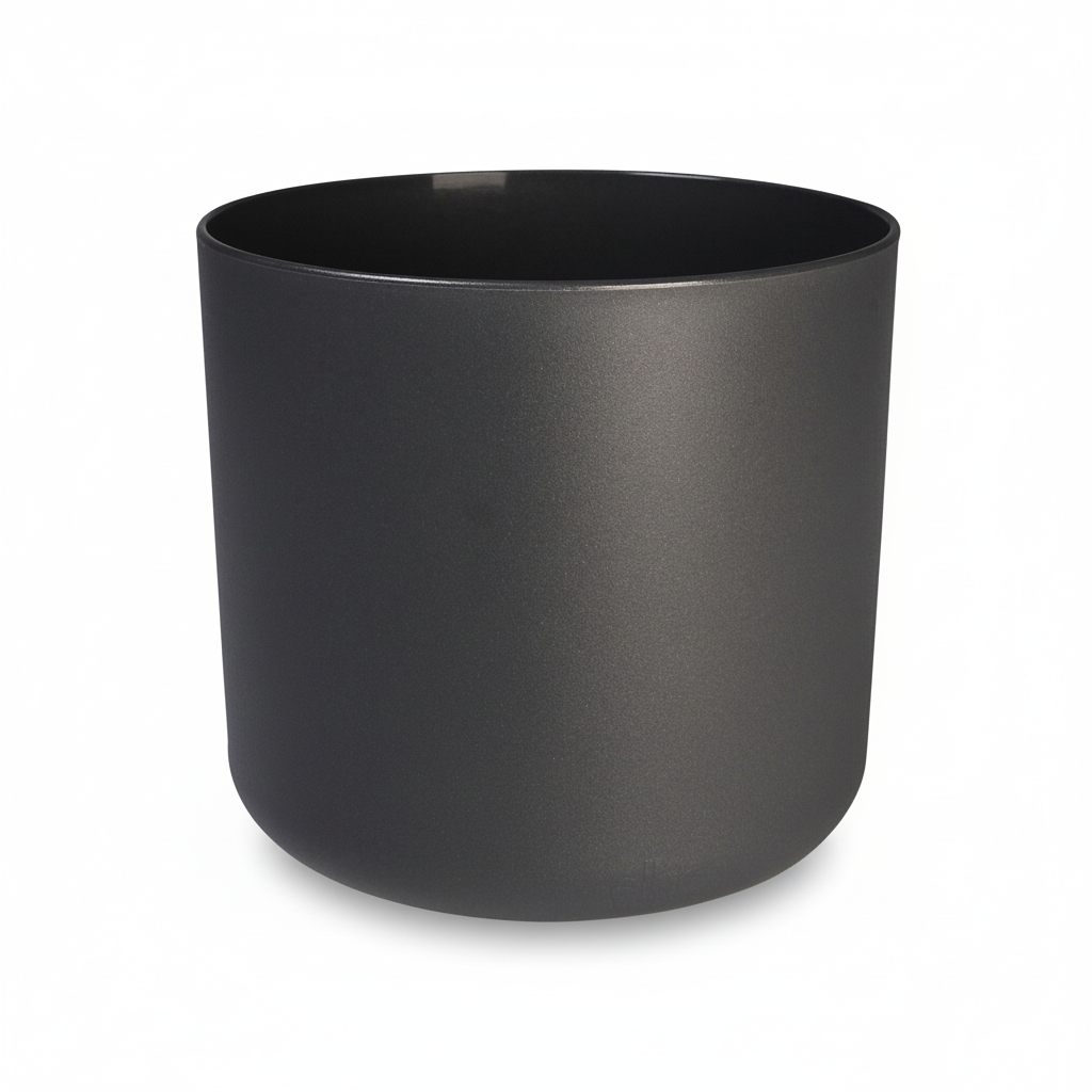 Elho b.for soft bloempot, antraciet, mat fluweelzacht, 25 cm, gezonde plant