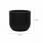 Detailfoto van Capi Nature Skin bolvormige pot, antraciet, Ø14 cm, H13 cm