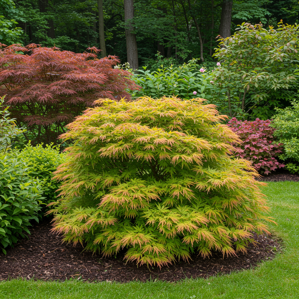 Japanse esdoorn Acer palmatum Methamorphosa, plant in pot