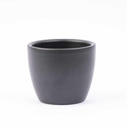 Mini-kerstbomen in keramische pot Boule antraciet, set van 6