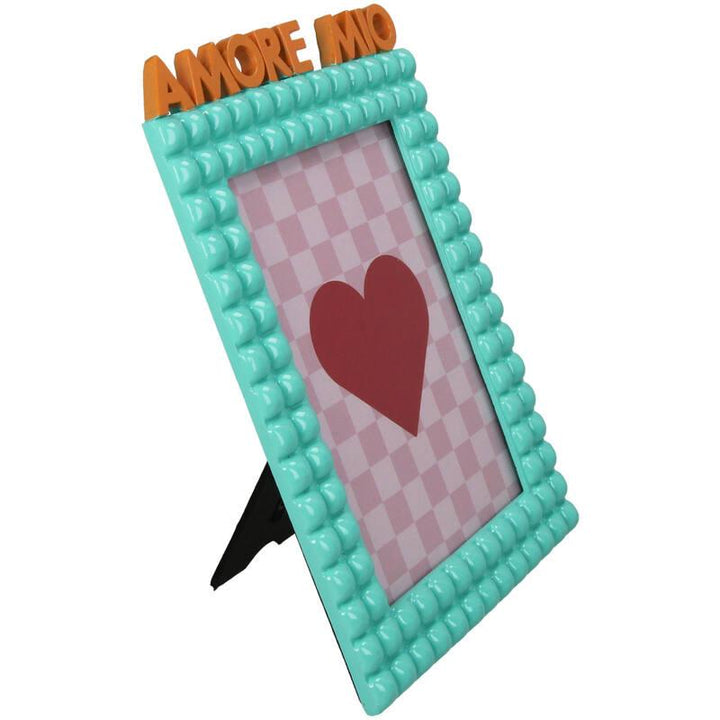 Fotolijst Amore Mio van polyresin, turquoise, 13x18 cm