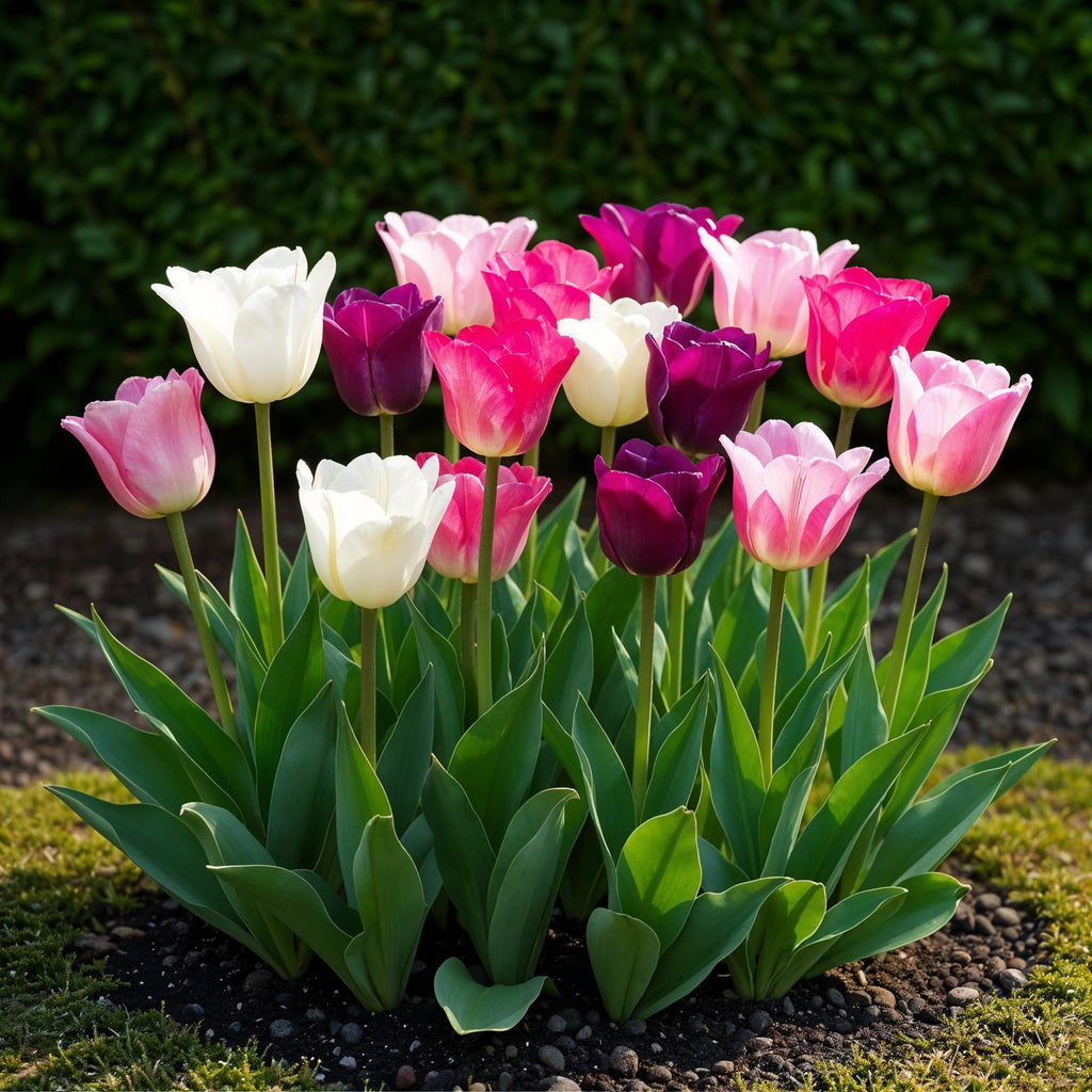 Tulp Pastel mix, detail van het blad