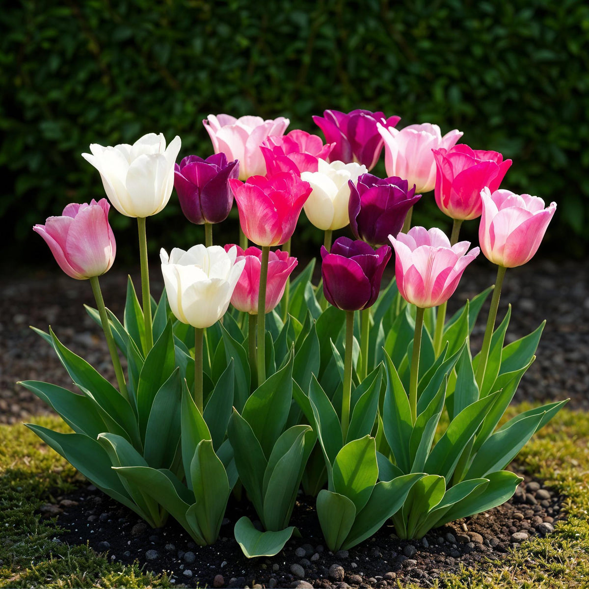 Tulp Pastel mix, detail van het blad