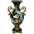 Vogel vaas met kleurrijk design, speels object van 31,5 cm, plant in pot