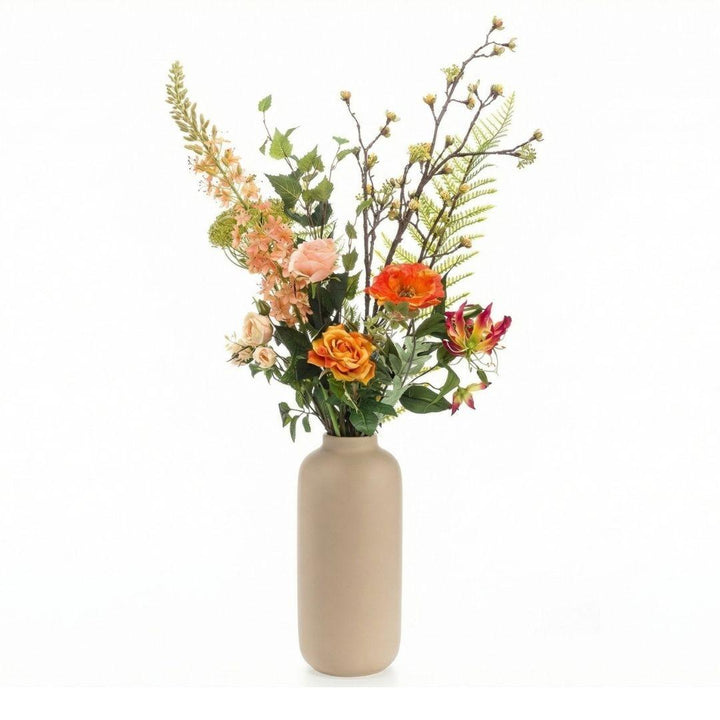 Kunstbloemen boeket Amber Peach, levensecht, 12 stelen
