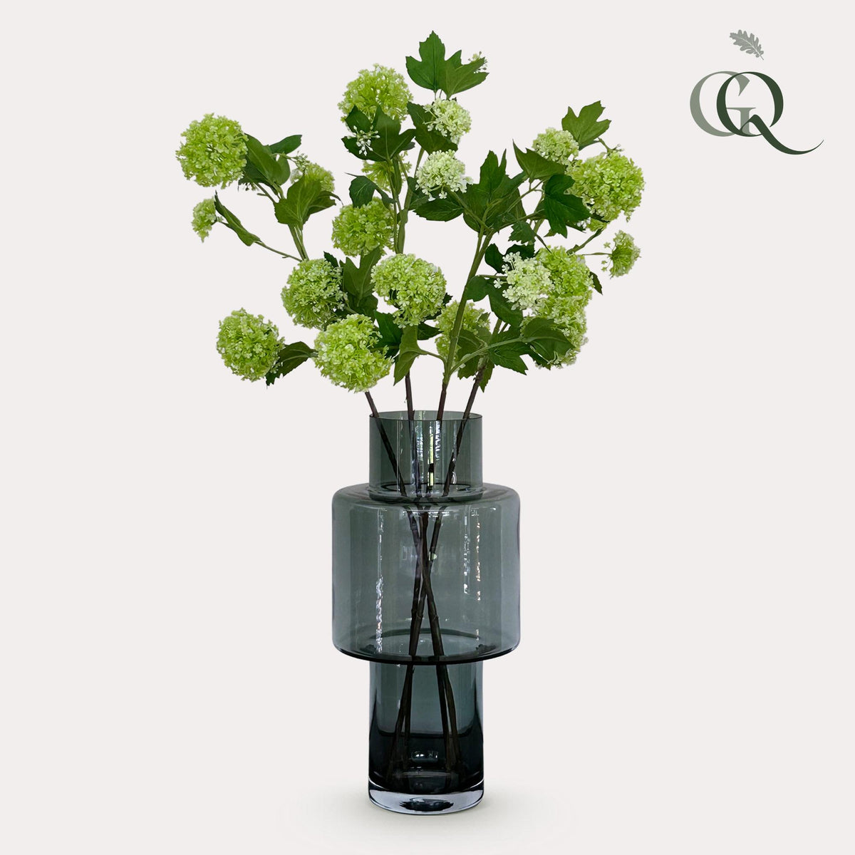 Kunstbloemen Solo - Crème - Viburnum Opulus Branches - x 4, kenmerkend blad