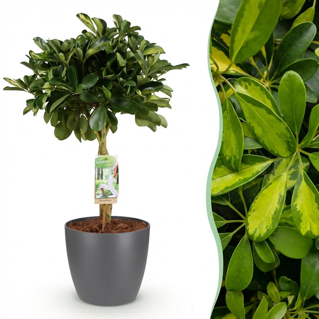 Schefflera Gold Capelle, plant in pot