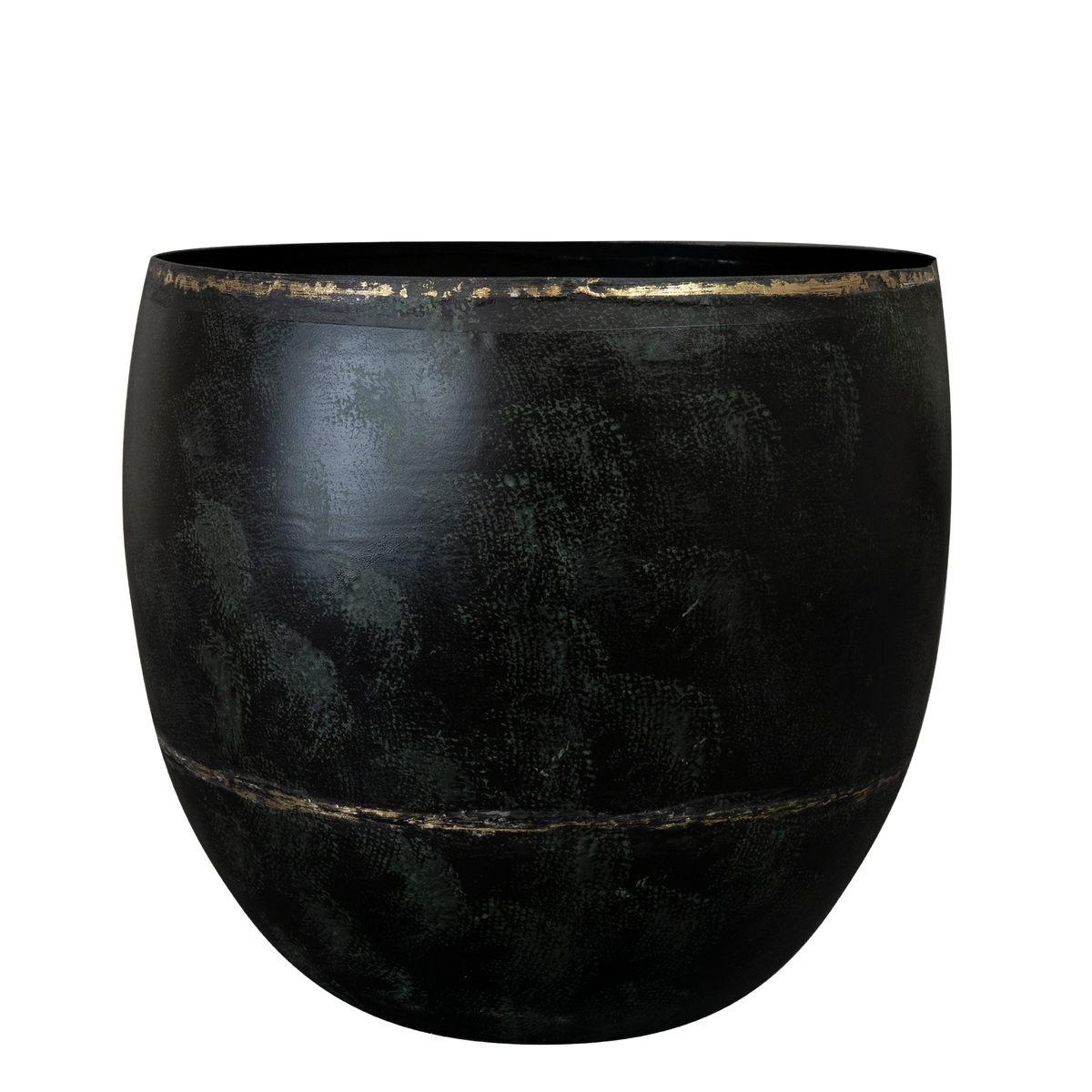 Pot Belia vintage black, zwart, maat M, H25 x B28 cm, groeiwijze van de plant