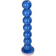 Kaarsenhouder Smiley met blauwe ballen, 9x9x36 cm