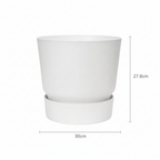 Detailfoto van Elho Greenville ronde pot, mat wit, Ø30 cm