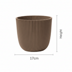 Detailfoto van Capi Nature Groove pot, groefstructuur, warm taupe, Ø17 cm
