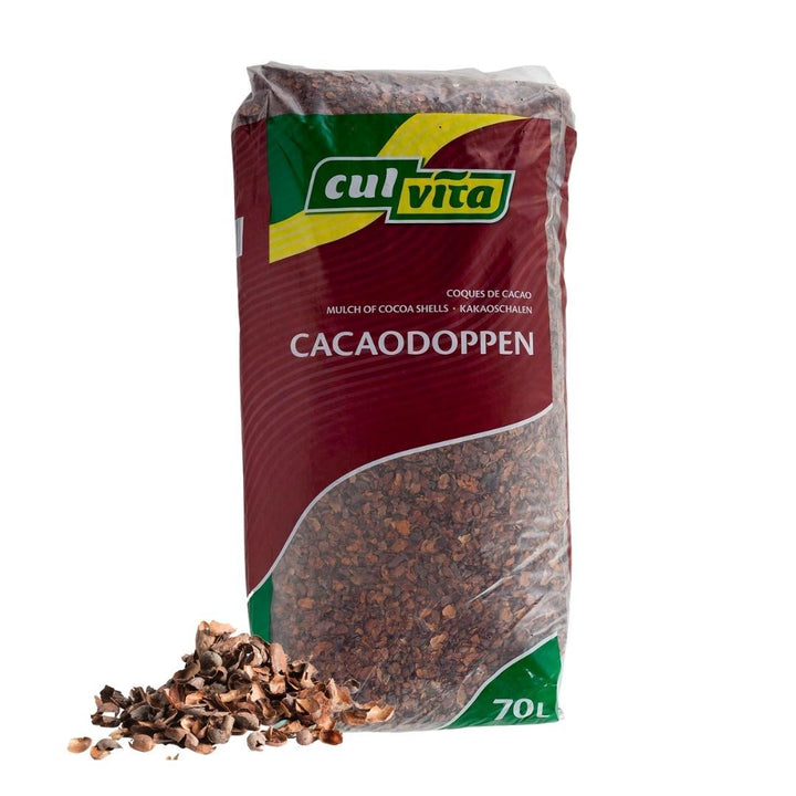 Cacaodoppen 70 liter, organische bodembedekker