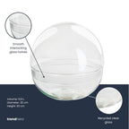 Terrarium fles tweedelig - Dome XL, detail van het blad