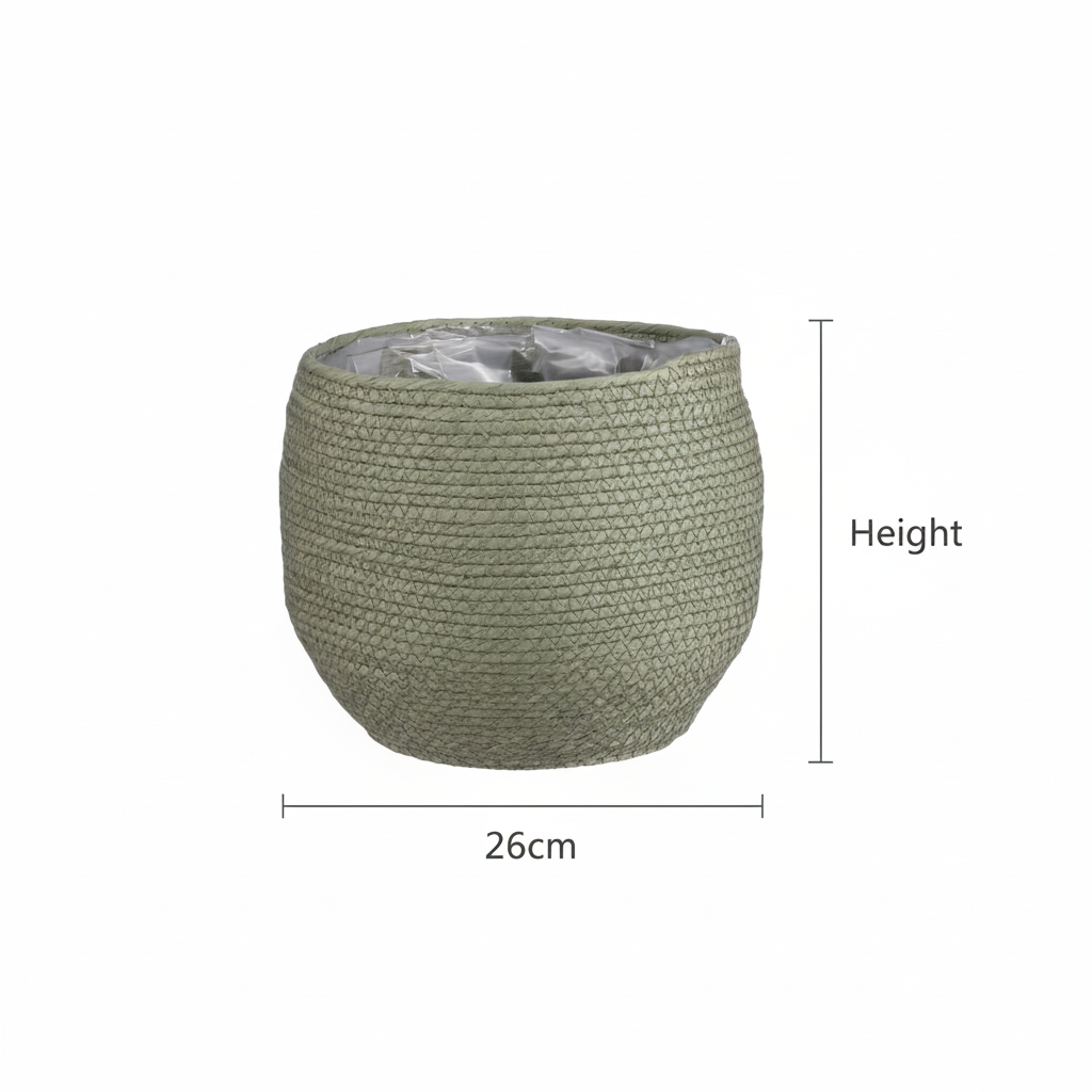 Mand Jorck groen 26 cm, groene bladeren